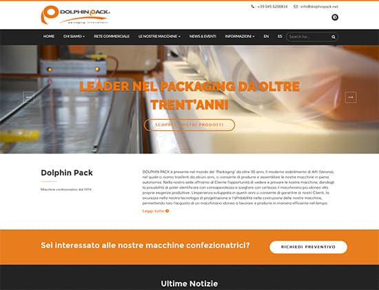 Dolphin Pack – L’azienda veronese rinnova il website in ottica