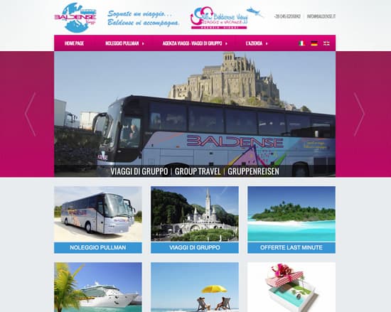 Baldense Viaggi – Con il nuovissimo sito, anche il noleggio Autobus è a portata di click.